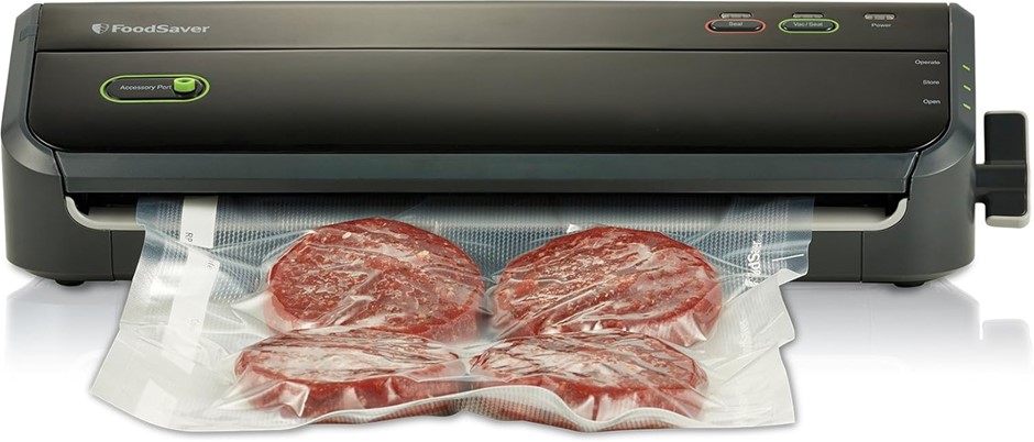 FOODSAVER Lock and Seal Vacuum Sealer, Black, 47 x 17 x 20 cm, 240V. NB: da