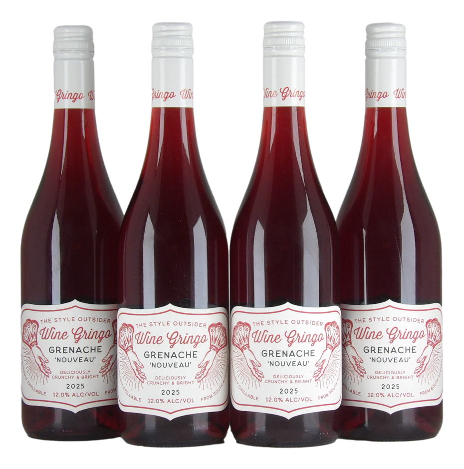 Wine Gringo Grenache Nouveau 2025 (4x 750mL), SEA.