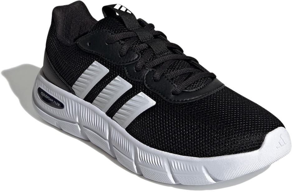 ADIDAS Cloudfoam Flex - Laces Shoes, Size US9.5, Black/White/Black, HQ4960.
