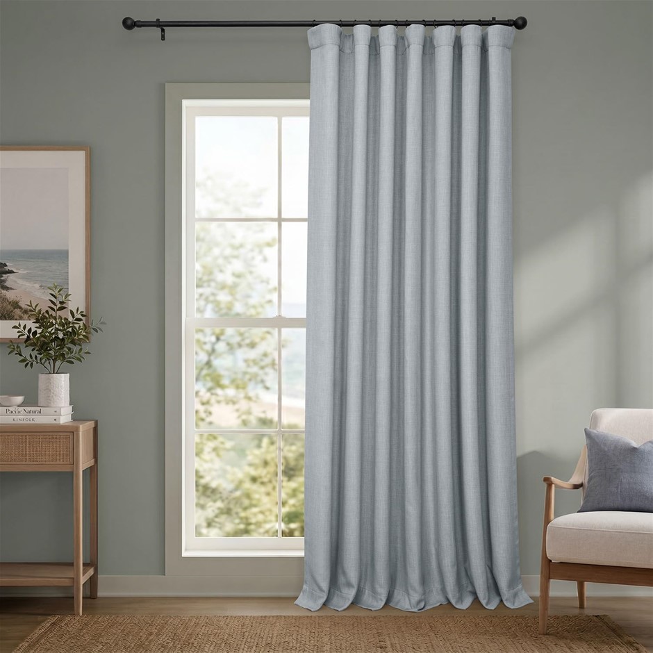 HPD Half Price Drapes BOCH-LN1859-84-DW Faux Linen Extra Wide Blackout Room