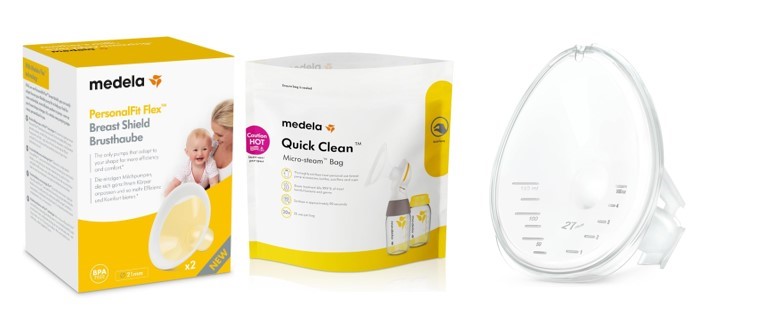 MEDELA 1 x PersonalFit Flex Breast Shield, Clear, Compatible with Breast Pu