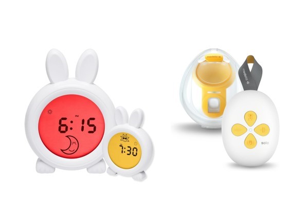 1 x OMRICOM Sleep Trainer Clock & 1 x MEDELA Solo Single Electric Breast Pu