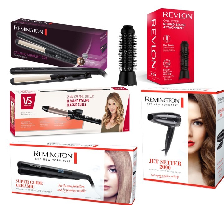 1 x Remington Ceramic Straight 215 Slim Hair Straightener, 1 x VS Sassoon C