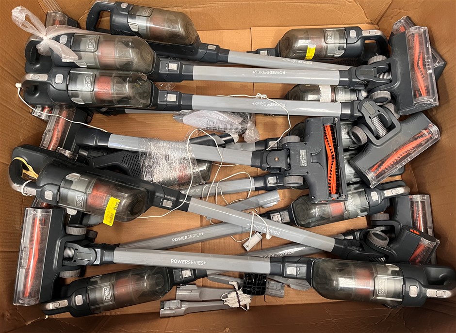 12 x Power Series+ 18V Cordless Stick Vaccum, 1.5AH, BHFEA515JB. NB: All Wo