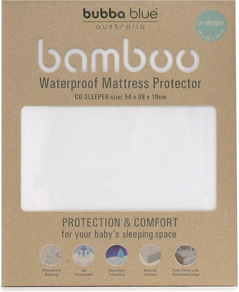 2x BUBBA BLUE Bamboo Mattress Protector Co Sleeper. Bedside Sleeper, 54 x 8