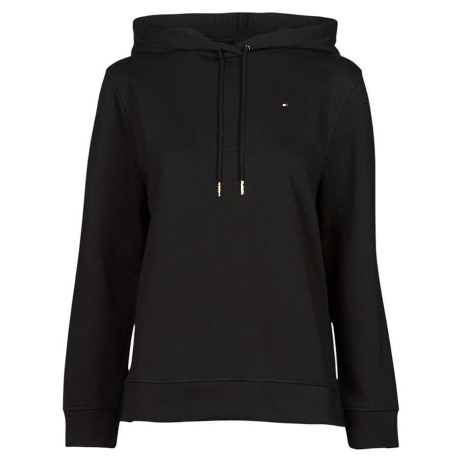 TOMMY HILFIGER Women's Flag Hoodie, Size 2XL, 60% Cotton, 011 Black/Dark Sa