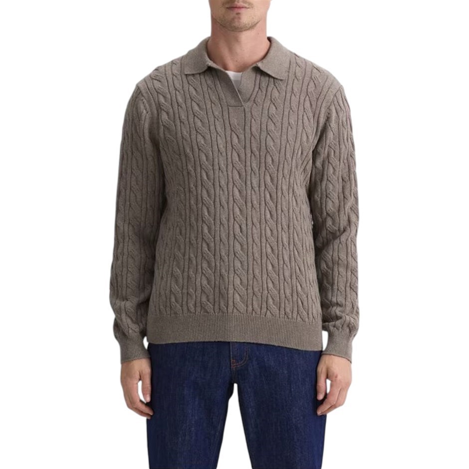 SPORTSCRAFT Men's Sweater, Size M, 100% Cotton, Latte Melange. Buyers Note