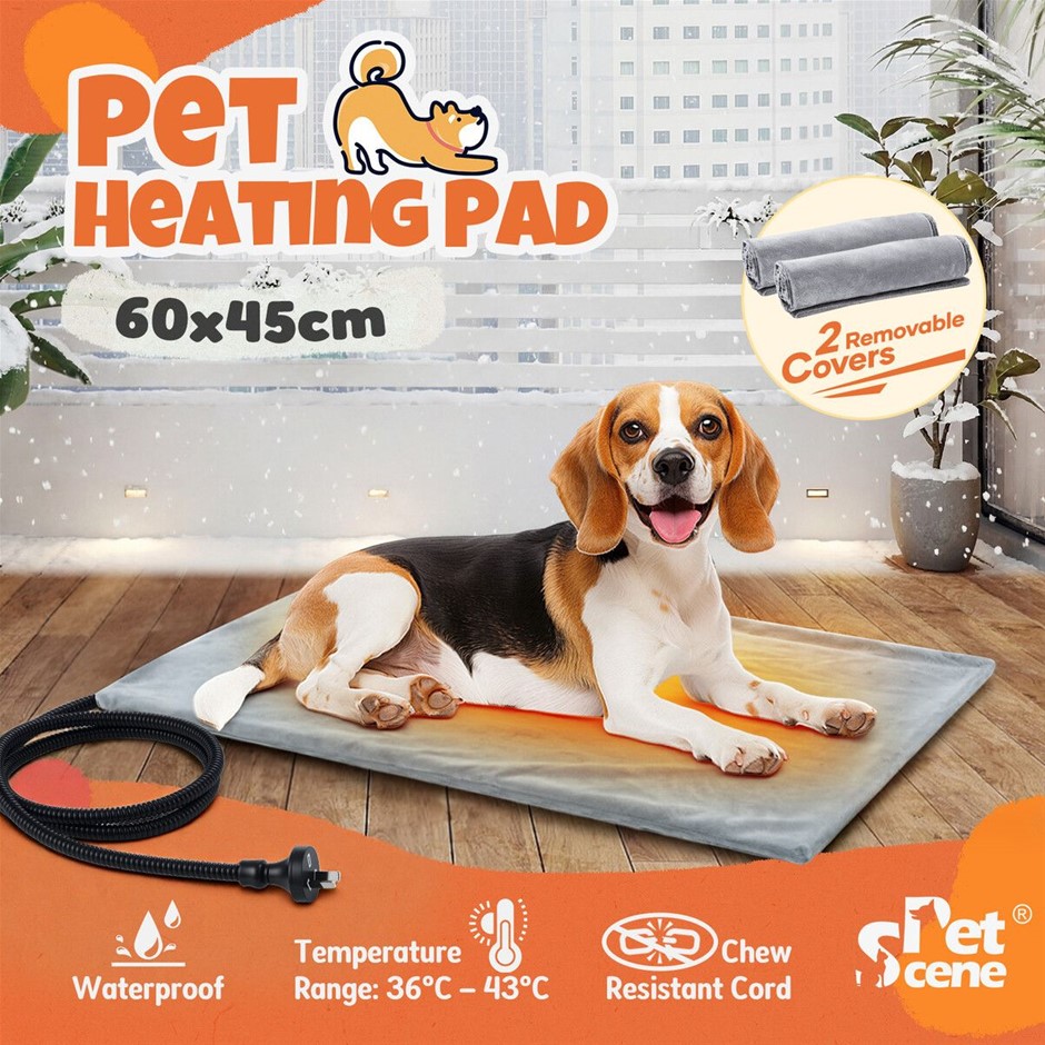 Waterproof Heated Pet Mat 60x45cm Electric Warming Pad for Dogs & Cats