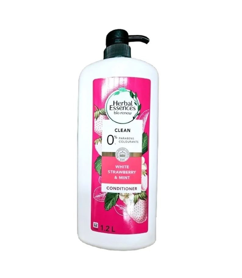 2 x HERBAL ESSENCES White Strawberry & Mint, Conditioner, 1.2L. N.B: Unlock