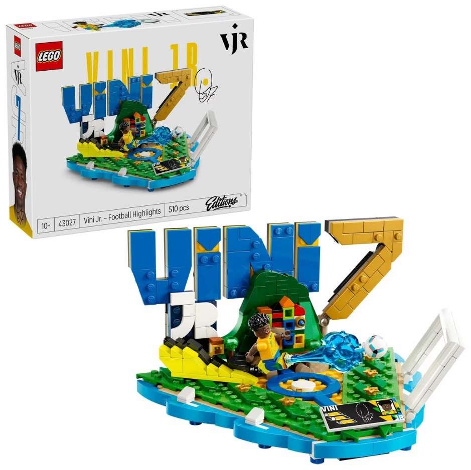 LEGO Editions Vini Jr. Football Highlights, 43027. N.B: Damaged packaging.