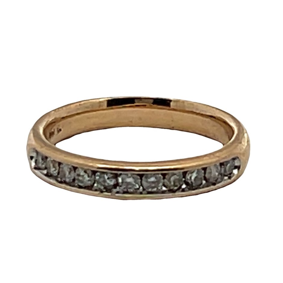 9Ct Yellow Gold 0.22Ct Diamond Band