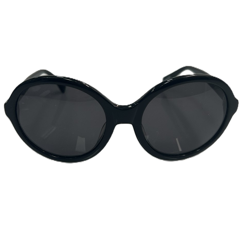 Oroton Oversized Round Sunglasses Black Acetate