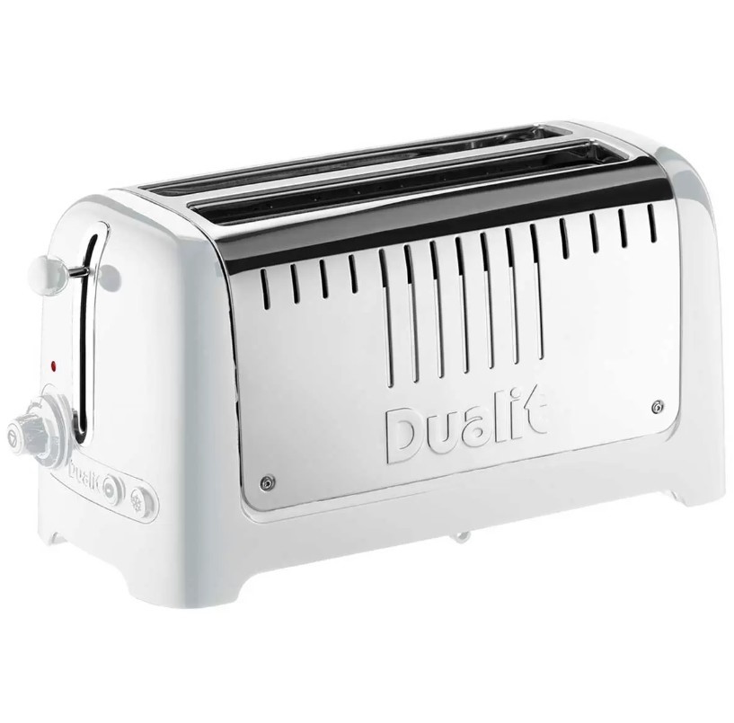 DUALIT Long Slot Lite Toaster, DU46031, Gloss White.