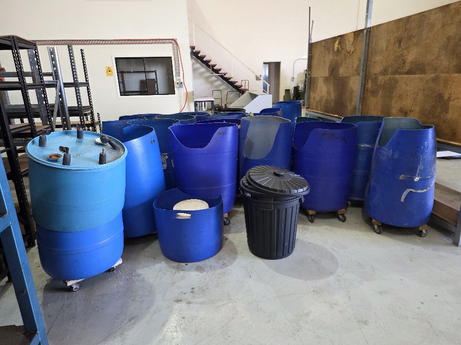 <p>Various Plastic Drums &Bins</p>