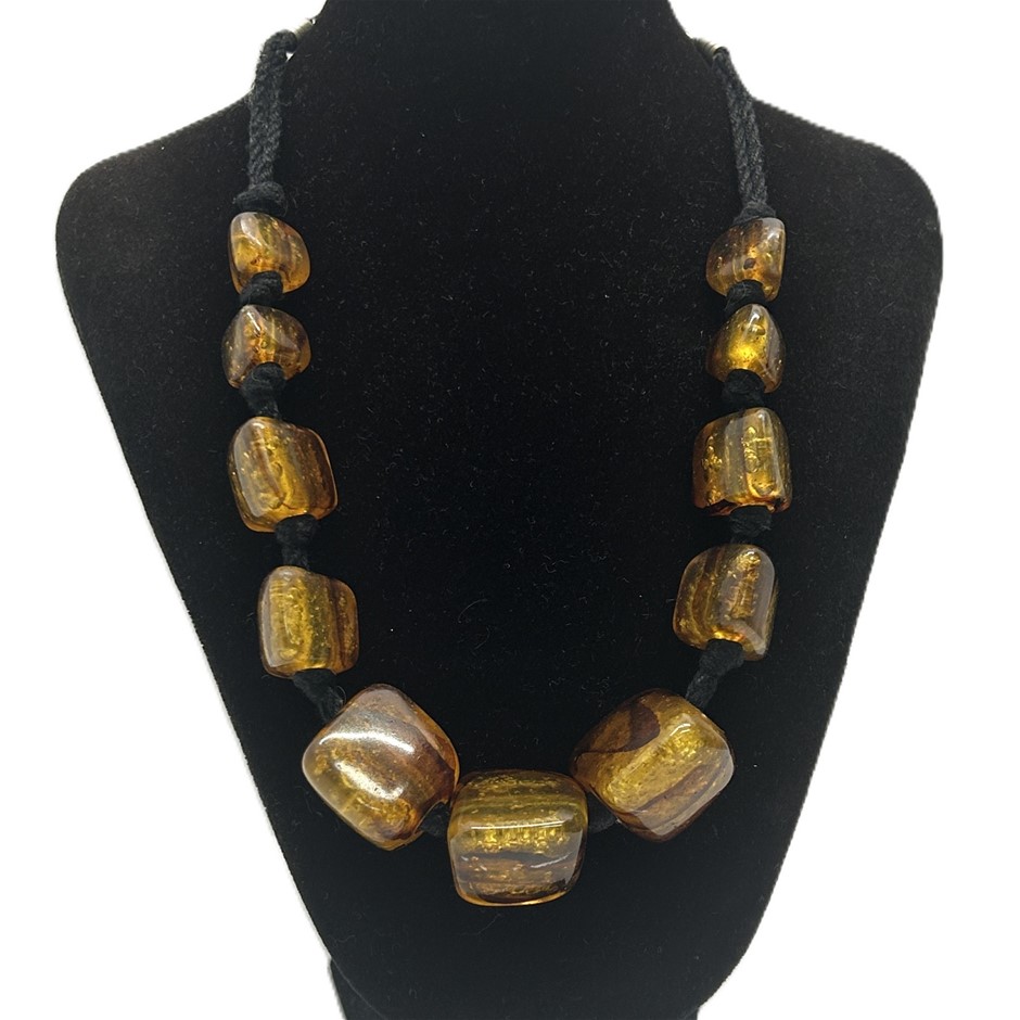 Amber bead necklace graduated polished amber beads warm honey&cognac tones