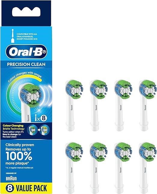 ORAL-B Precision Clean Replacement Electric Toothbrush Heads Refills, 7 Pac