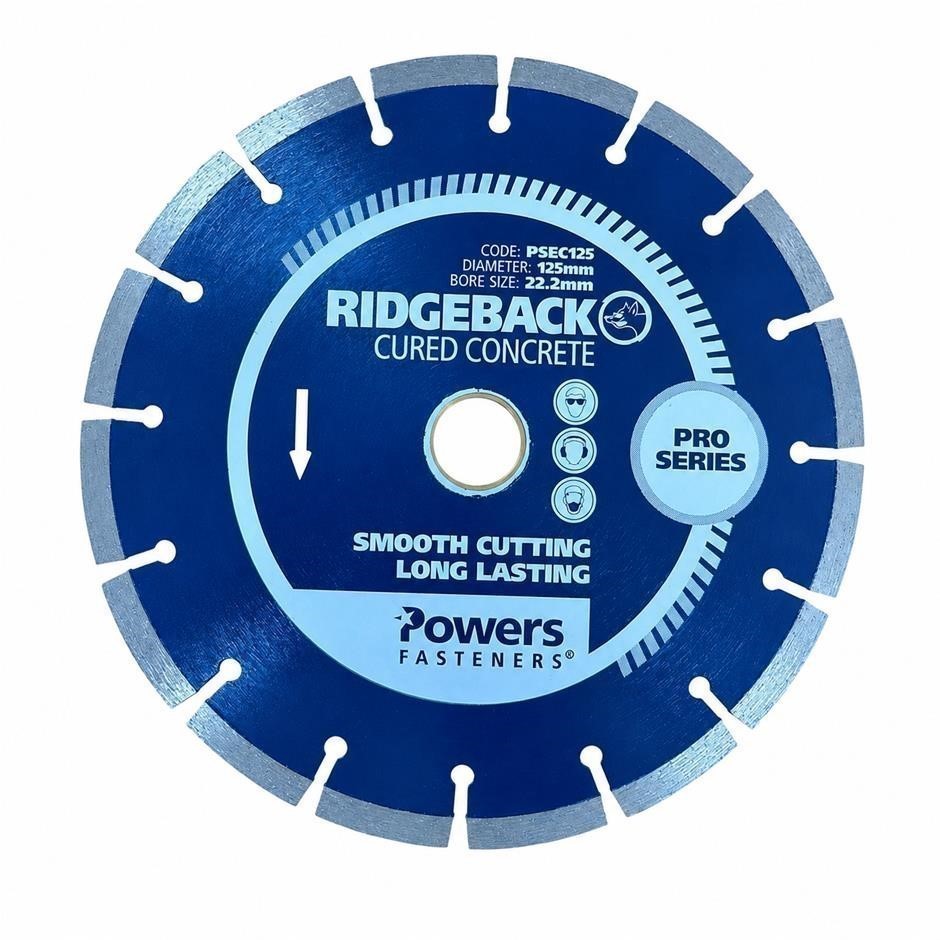 POWERS RIDGEBACK 125mm Segmented Diamond Masonry General Purpose Cutting Di