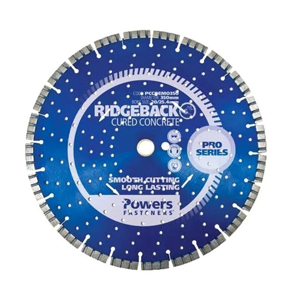 POWERS RIDGEBACK 350mm Pro Series Diamond Segmented Non-Abrasive Demolition