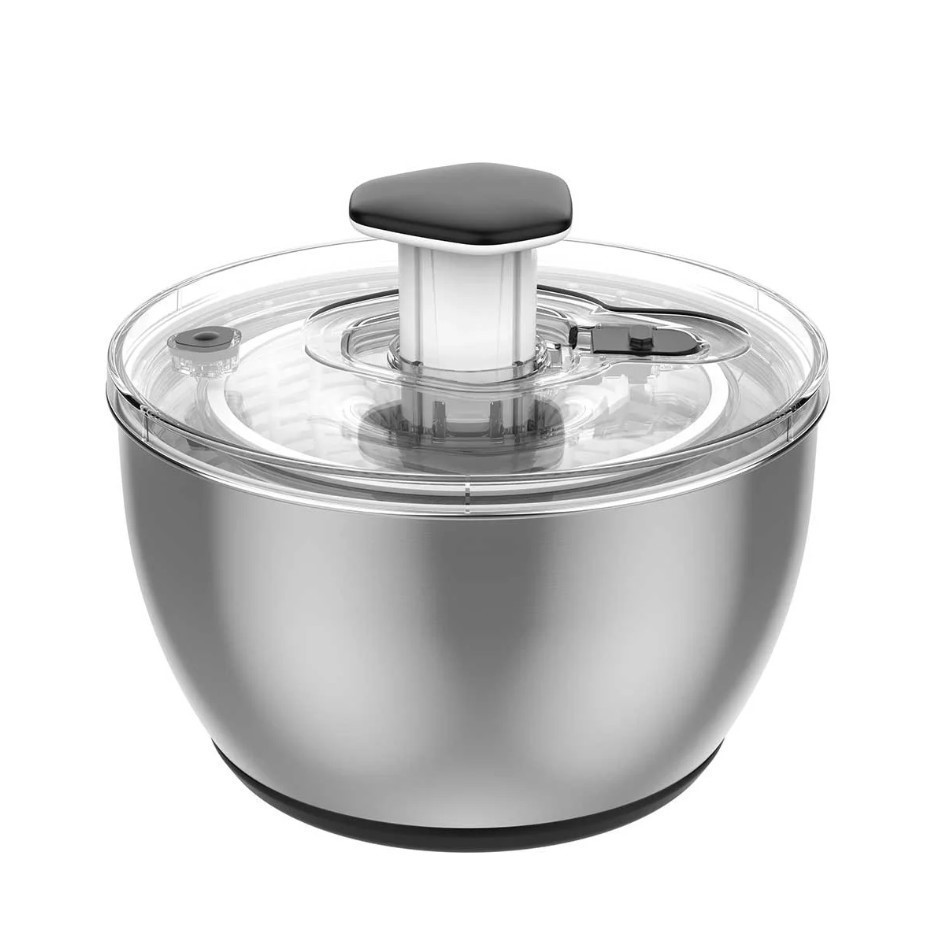 MIU Stainless Steel Salad Spinner, 6L. NB: Used.