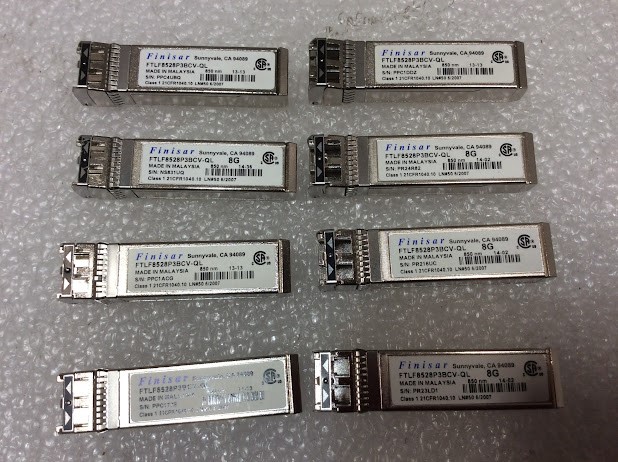 Finisar FTLF8528P3BCV-QL SFP+ Transceiver Module (Lot of 8)