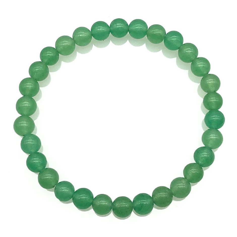 6mm Green Aventurine Beaded Stretchy Bracelet