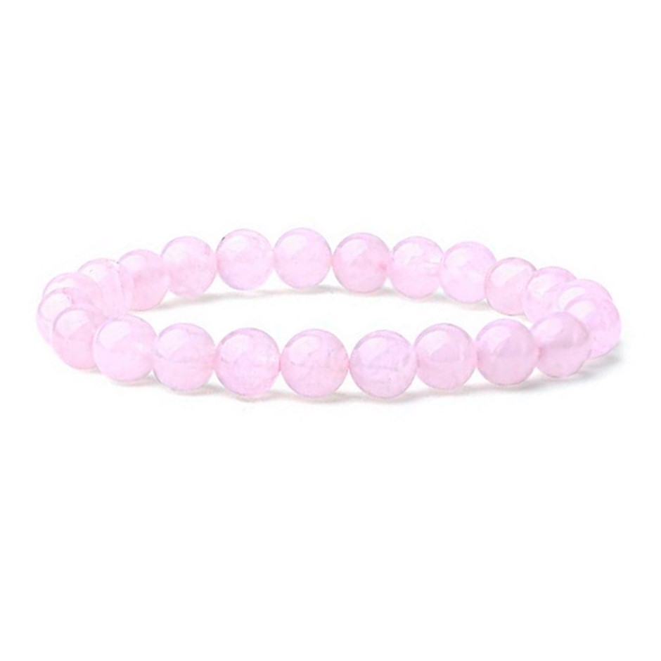 8mm Gorgeous Rose Quartz Gemstones Crystal Beaded Bracelet