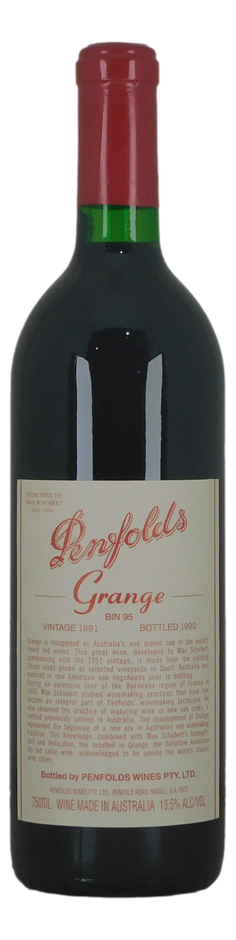 Penfolds Bin 95 Grange 1991 (1x 750mL) SA.