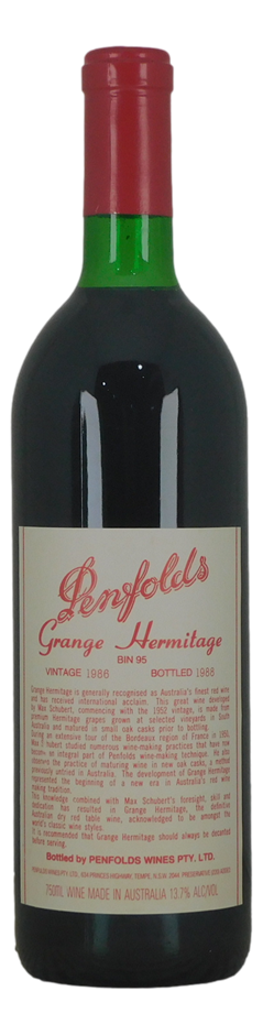 Penfolds Bin 95 Grange Hermitage 1986 (1x 750mL) SA.