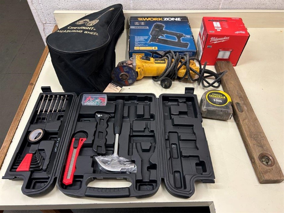 DEWALT 100mm Electric Grinder & Assorted Tools