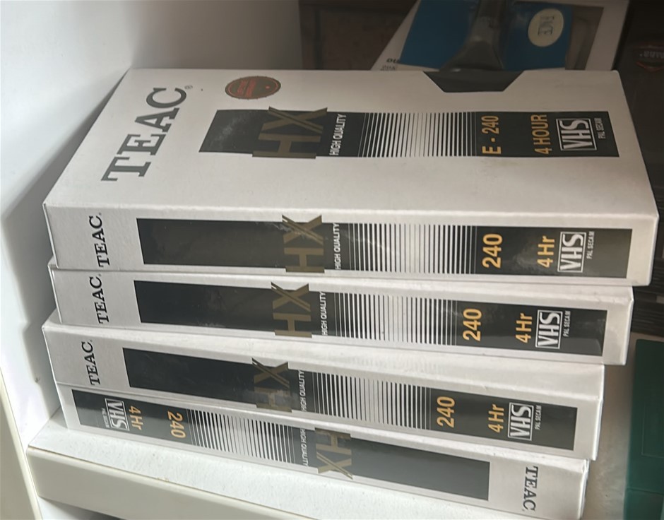 4x TEAC HX E-240 4 Hour Blank VHS Tapes