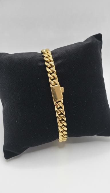18k Italy Stamped Yellow Gold Filled Bracelet-Quality Guarantee-22cm