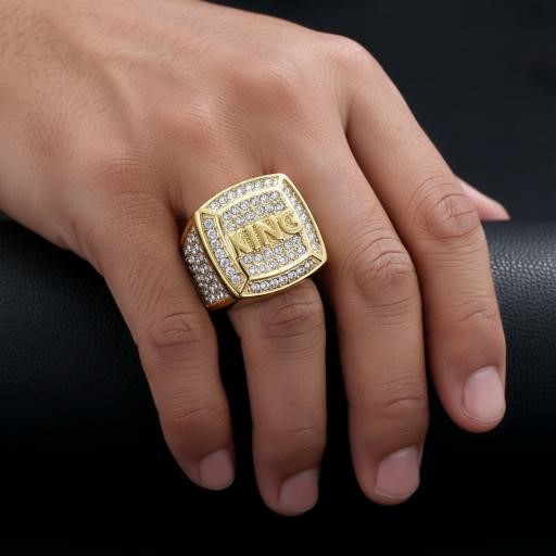 Italy Stamps 925 Silver Hip Hop Men's Ring (Stamps)-12 US