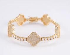 18k Italy Stamped Yellow Gold Filled Bracelet-Quality Guarantee-20.5cm