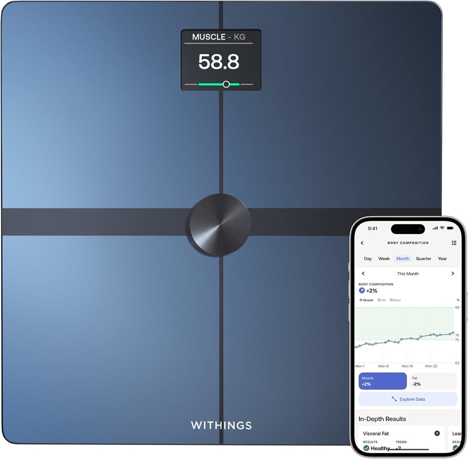WITHINGS Body Smart Scale. Smart Health Scale For Measuring Various Vital p