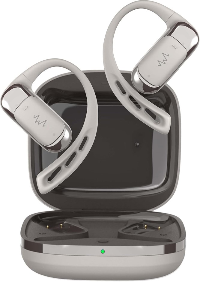 3sixT Open Ear Headphones AIRXDUAL Gen1 Salt Sound - Grey/Silver | 25H Play