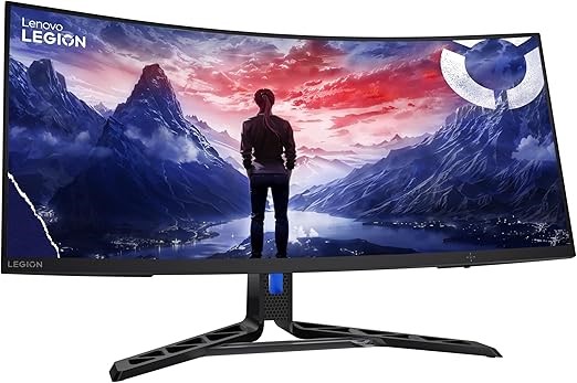 LENOVO Legion R34w-30 34-inch QHD Curved Gaming Monitor, Anti-Glare, 180Hz,
