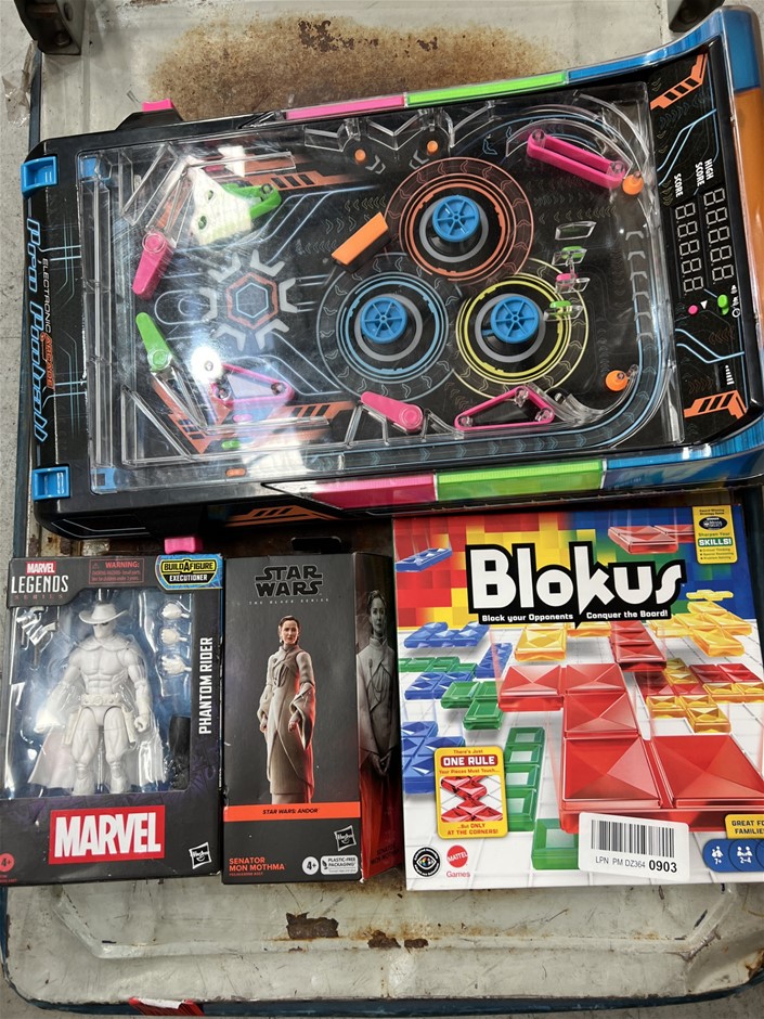 4 x Assorted Toy Products; Incl. Mini Pin Ball Machine, Marvel, Star Wars &