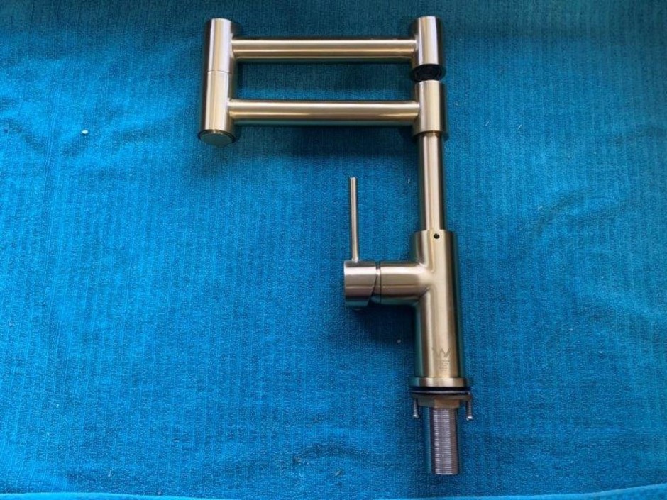 1 x S430AB Sirca Double Swivel Mixer Tap, Antique Brass (Unused)