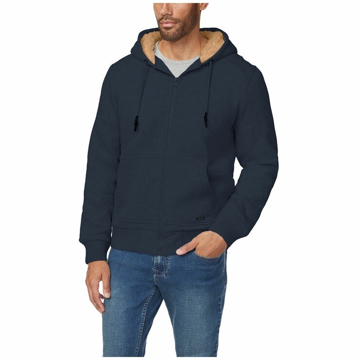 BUFFALO DAVID BITTON Men's Sherpa Hoodie, Size L, Whale.
