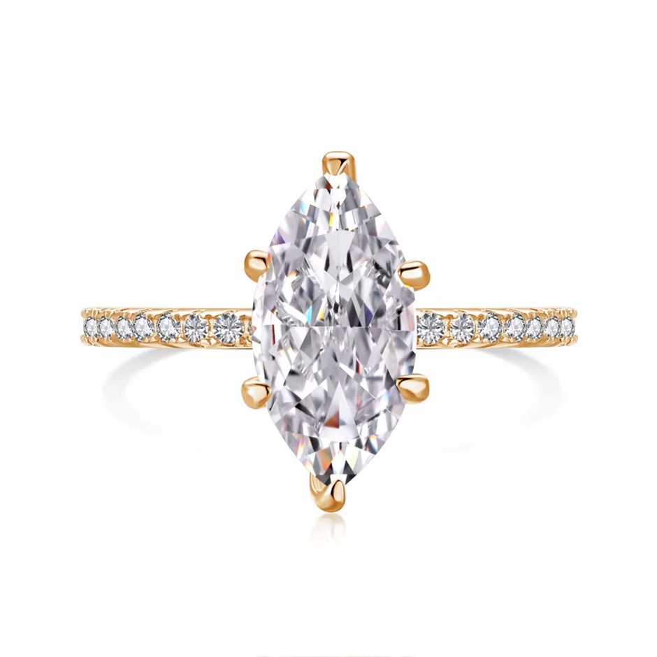 1.5ct Marquise 8A Cubic Zirconia 925 Silver Ring - Size 9