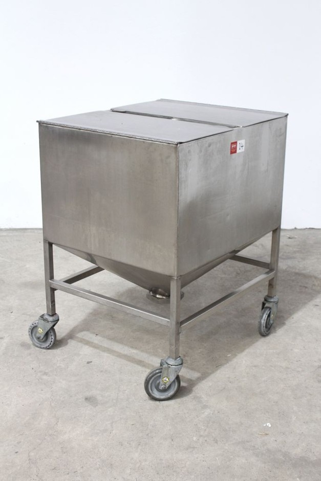 150L Stainless Steel Mobile Hopper