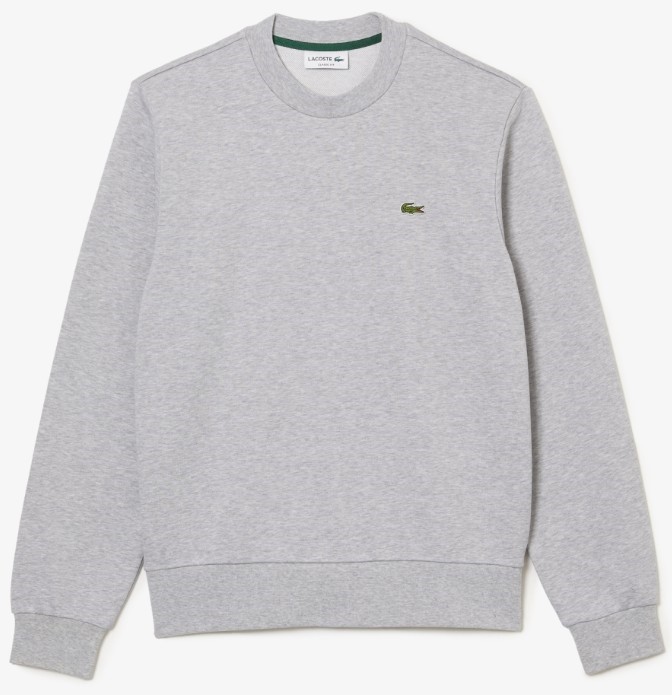 Lacoste Men's Non Brushed Crew Neck Sweat, Grey XXL