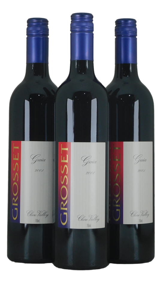 Grosset Gaia 2001 (3x 750mL), Clare Valley.
