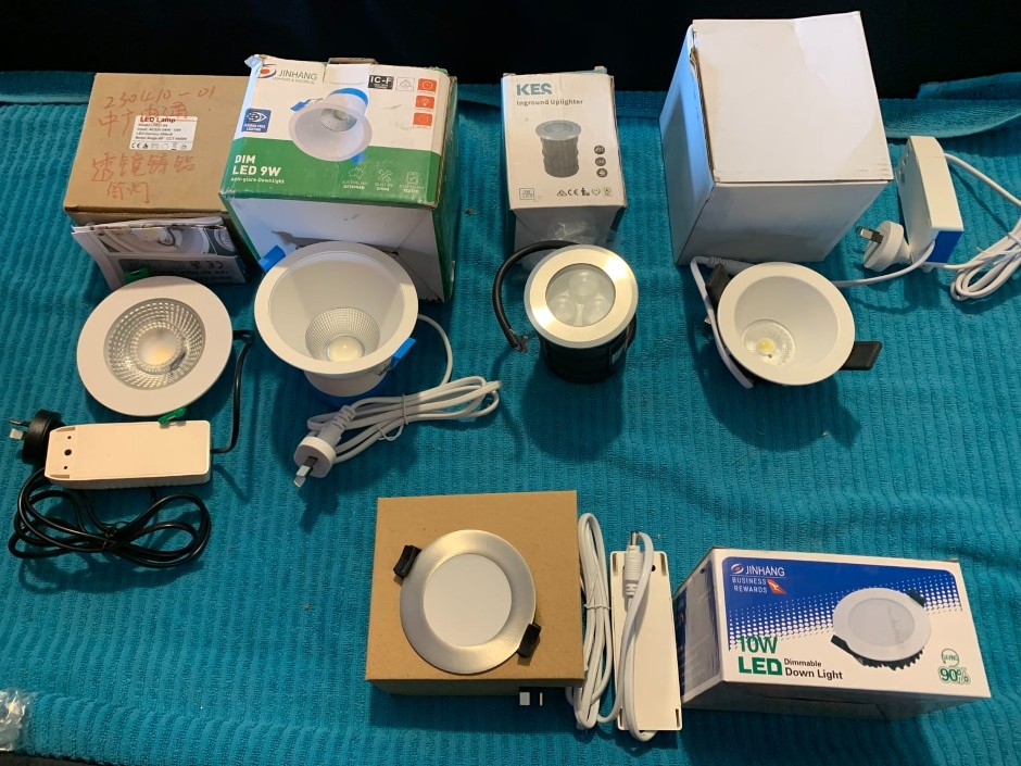 17 x Various Size and Style LED Down Lights (Unused)