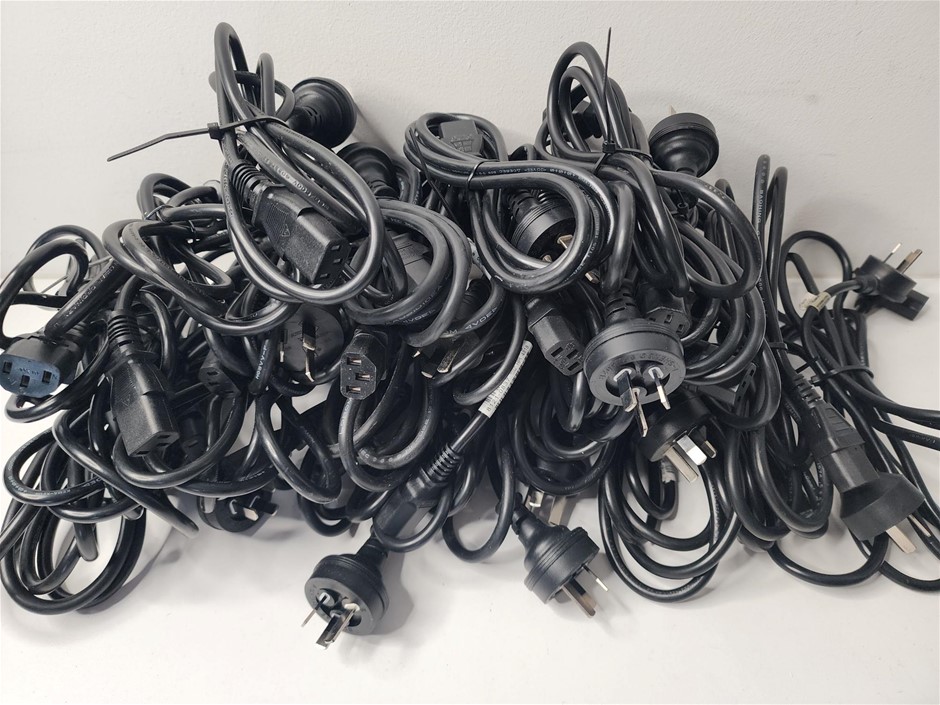 25 x Assorted Length 3Pin Male to IEC C13 Female PC Power Cables
