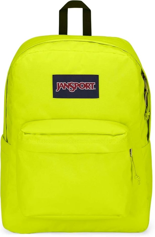 JANSPORT SuperBreak Plus Laptop Backpack, Cyber Lime. Buyers Note - Discou