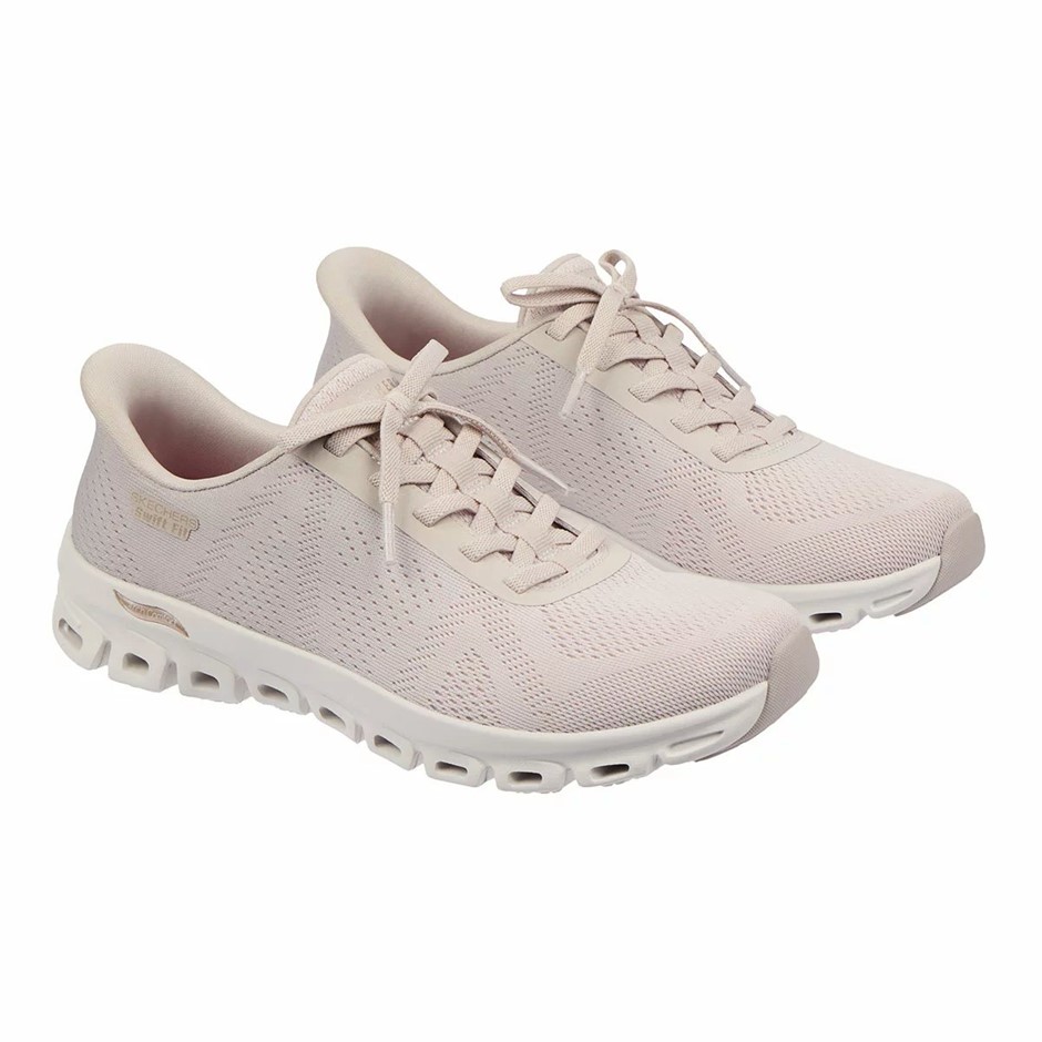 SKECHERS Women's Glide Step Shoes, Size US10, Tan (NAT), 179276. NB: has be