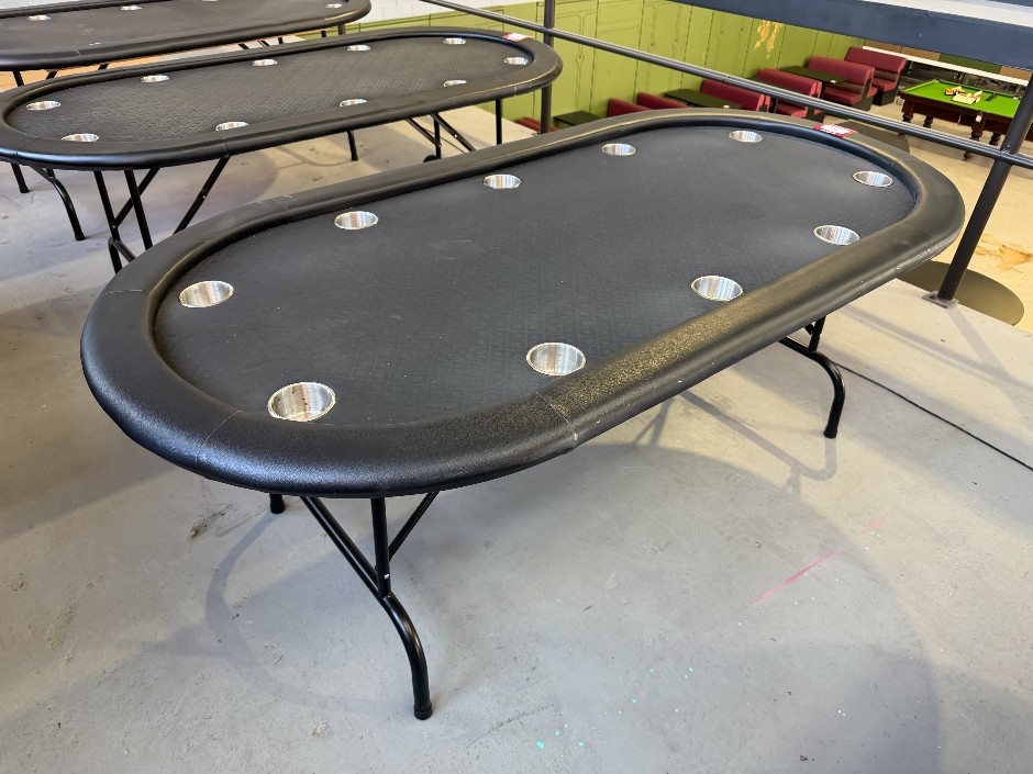 84" Pro Series Oval 10 Player Foldable Poker