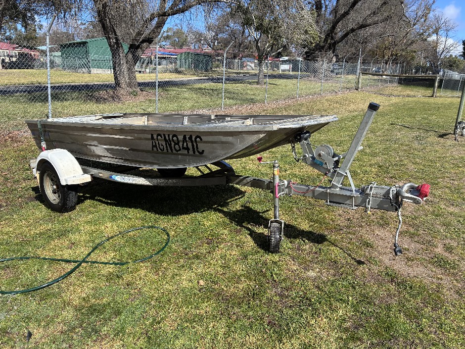 2011 Blue Fin Catfish 3.65m Alloy Punt and Trailer