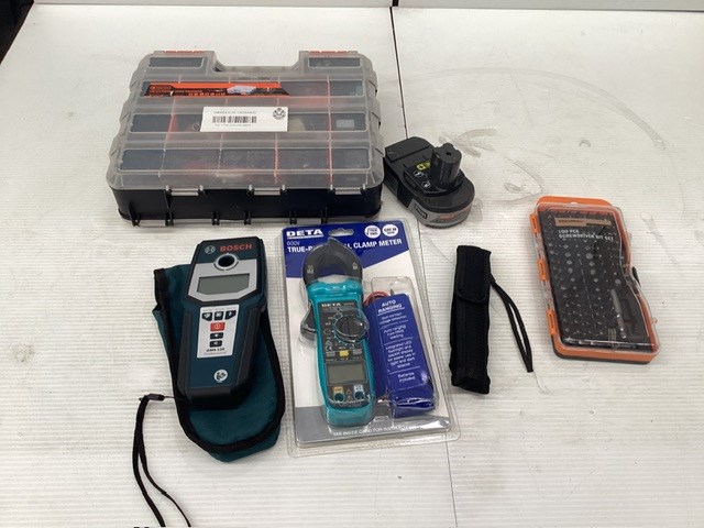 Assorted Hand Tools And Storage Container